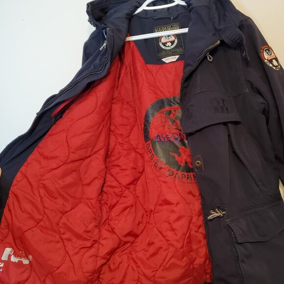 Napapijri Antarctic Expidition Research Skidoo Coat Blue Size L - Picture 5 of 8